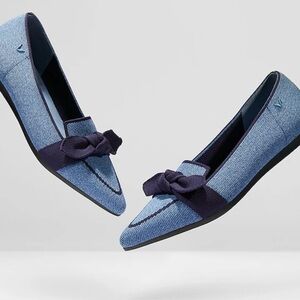 Vivaia Blue and Navy Women's Loafers - Unworn